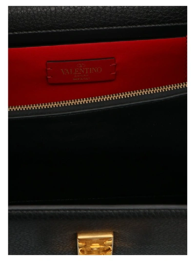 Shop Valentino Vsling Shoulder Bag In Black