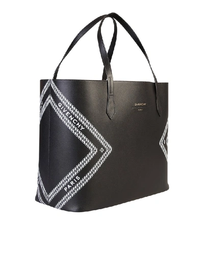 Shop Givenchy Motif Printed Tote Bag In Black