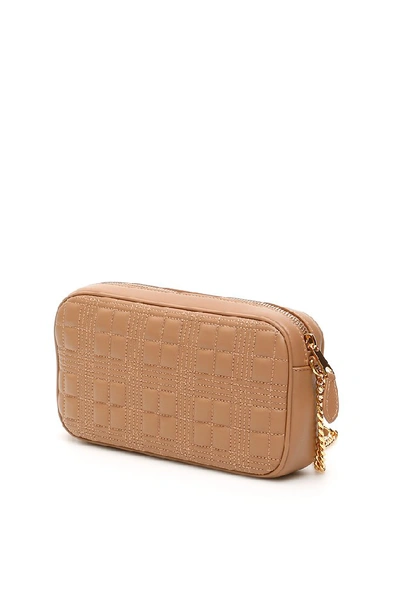Shop Burberry Logo Quilted Camera Bag In Brown