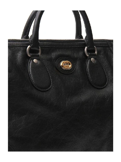 Shop Gucci Logo Duffle Bag In Black
