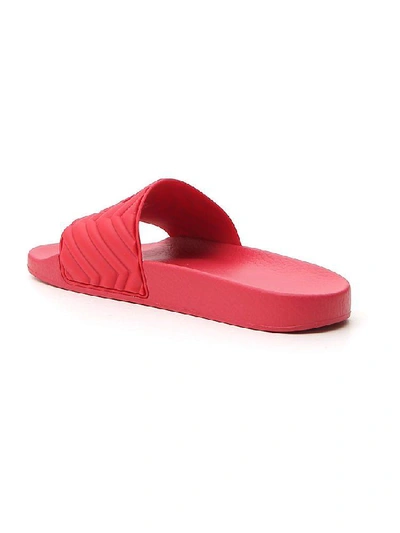 Shop Gucci Gg Matelassé Slides In Red