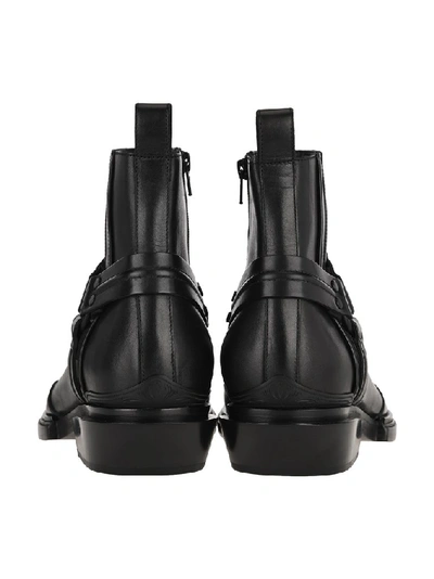 Shop Balenciaga Embroidered Harness Ankle Boots In Black