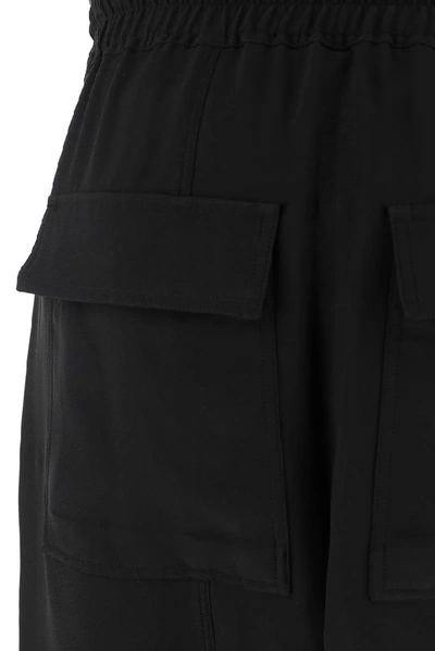 Shop Rick Owens Dropped Crotch Drawstring Shorts In Black