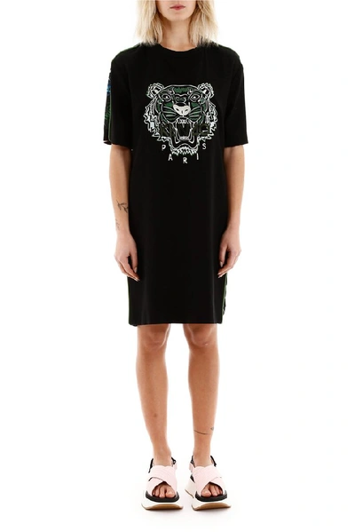 Shop Kenzo Embroidered Tiger T In Black