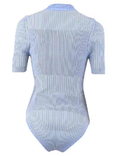 Shop Jacquemus Le Body Yauco Bodysuit In Blue