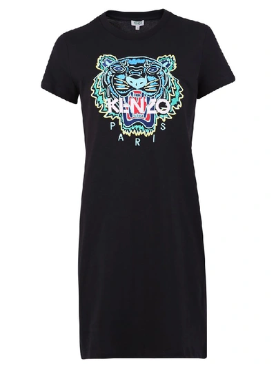Shop Kenzo Tiger Embroidered T In Black