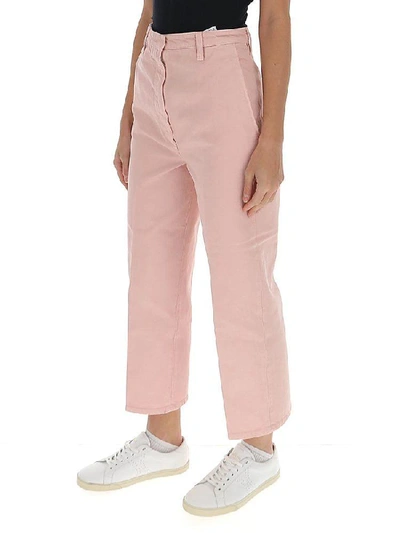 Shop Prada Cropped Straight In Pink