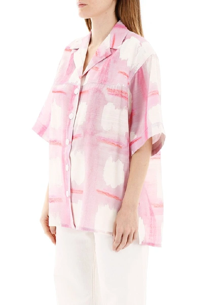 Shop Jacquemus Paint Effect Shirt In Pink