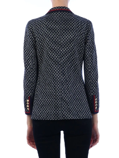 Shop Gucci G Square Patterned Blazer In Multi