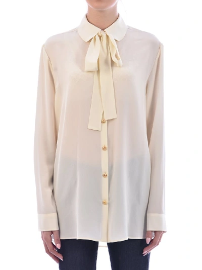 Shop Gucci Pussy Bow Shirt In White