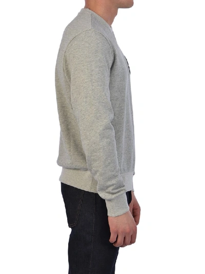 Shop Moncler Maxi Logo Sweatshirt In Grey