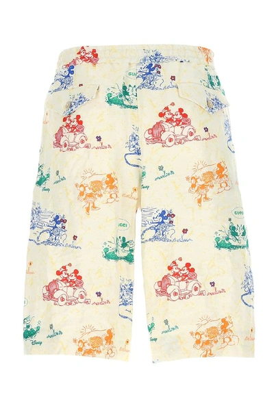 Shop Gucci X Disney Mickey And Minnie Mouse Print Shorts In Multi