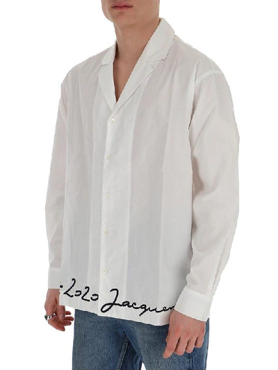 Shop Jacquemus Embroidered Shirt In White