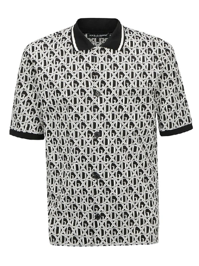 Shop Dolce & Gabbana Dg Print Polo Shirt In Multi