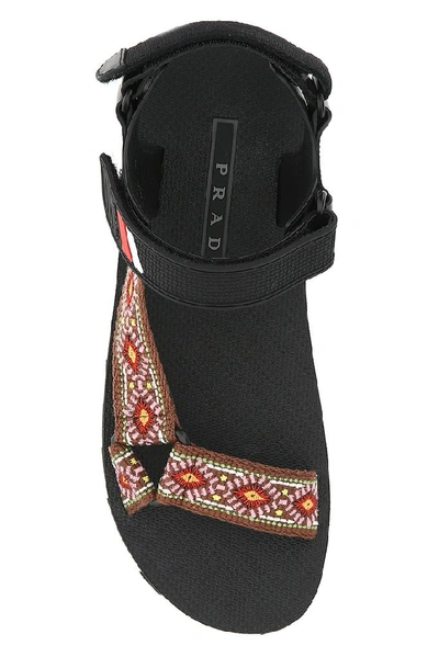 Shop Prada Normad Strap Sandals In Multi