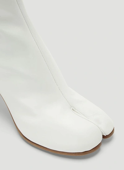 Shop Maison Margiela Tabi Ankle Boots In White