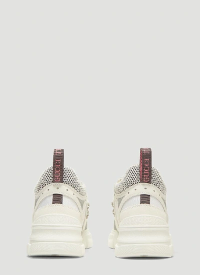 Shop Gucci Flashtrek Logo Patch Sneakers In White