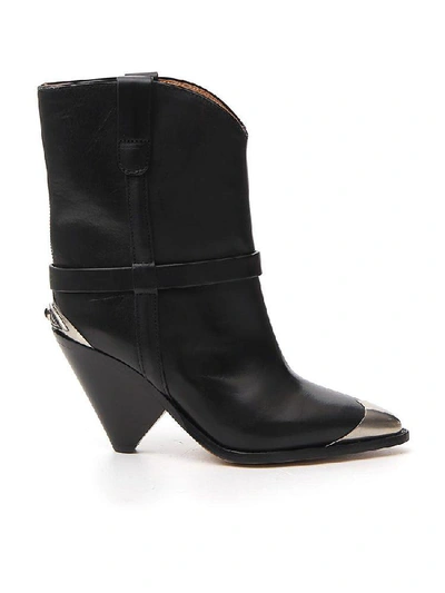 Shop Isabel Marant Toe Cap Ankle Boots In Black