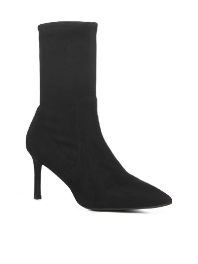Shop Stuart Weitzman Wren Ankle Heeled Boots In Black