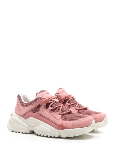 Shop Ferragamo Salvatore  Chunky Sneakers In Pink