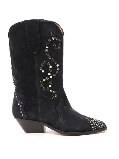 Shop Isabel Marant Duerto Texan Boots In Black