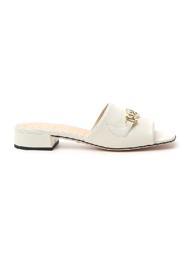 Shop Gucci Zumi Slides In White