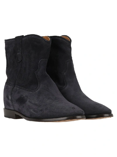 Shop Isabel Marant Crisi Embroidered Ankle Boots In Black