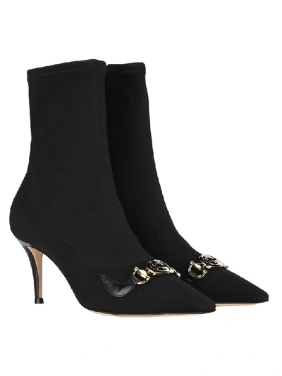 Shop Gucci Zumi Heeled Ankle Boots In Black