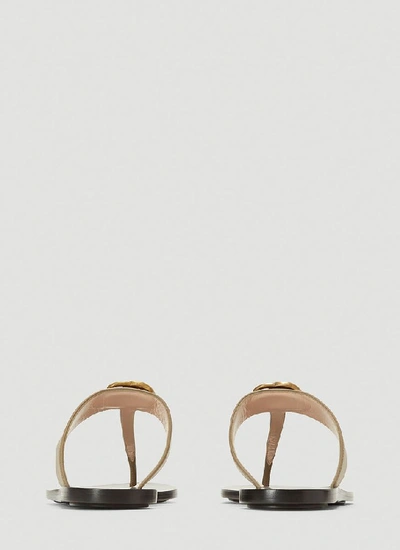 Shop Gucci Double G Sandals In Beige