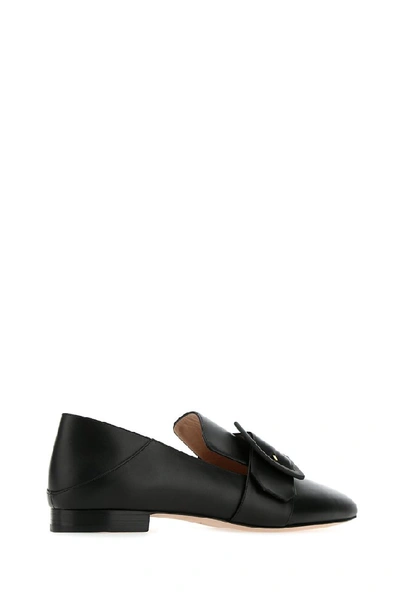 Shop Bally Janelle Buckle Loafers In Black