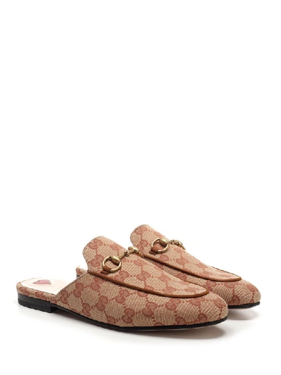 Shop Gucci Gg Princetown Slippers In Brown