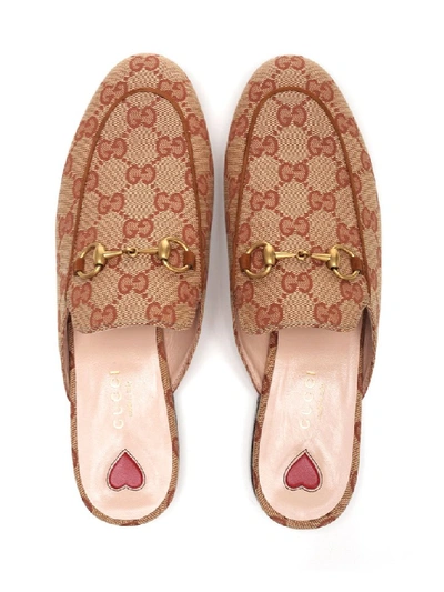Shop Gucci Gg Princetown Slippers In Brown