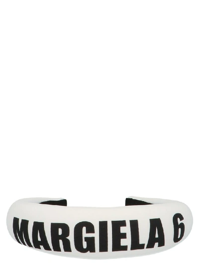 Shop Mm6 Maison Margiela Logo Alice Headband In White