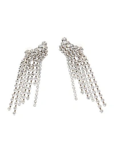 Shop Isabel Marant Crystal Drop Earrings In Silver