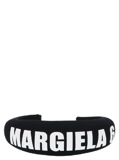 Shop Mm6 Maison Margiela Logo Alice Headband In Black