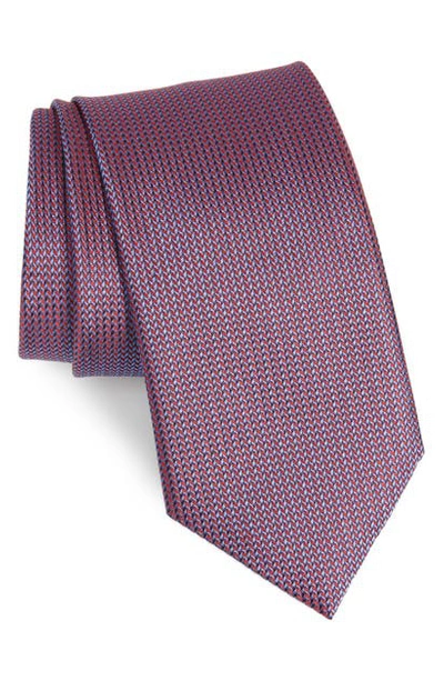 Shop Brioni Solid Silk Tie In Red