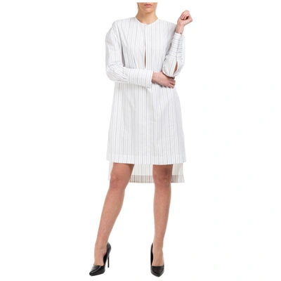 Shop Neil Barrett Women's Short Mini Dress Long Sleeve In White