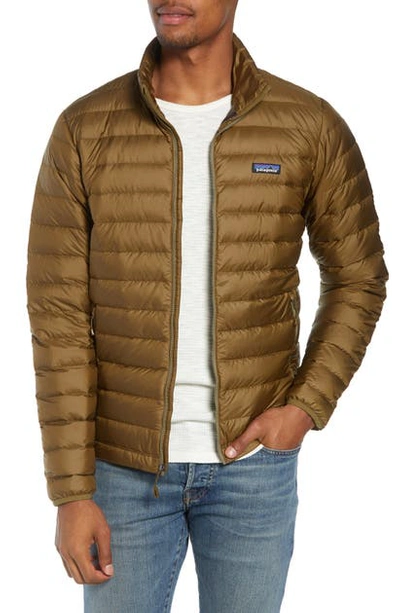 Shop Patagonia Water Repellent Down Jacket In Cargo Green
