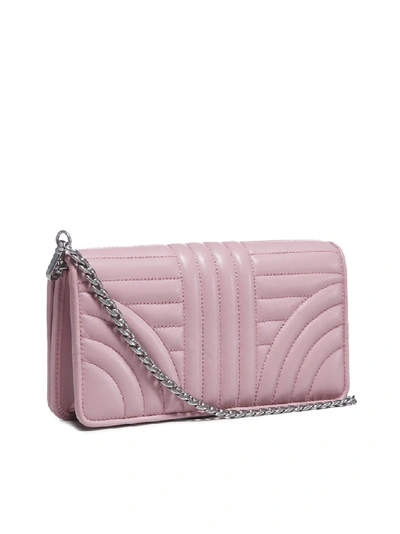 Shop Prada Diagramme Clutch Bag In Pink