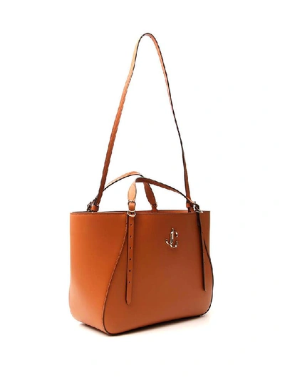 Shop Jimmy Choo Varenne Logo Tote Bag In Brown