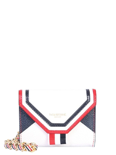 Shop Thom Browne Logo Wallet In White