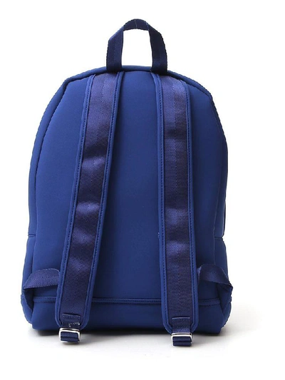 Shop Kenzo Large Tiger Logo Backpack In Blue