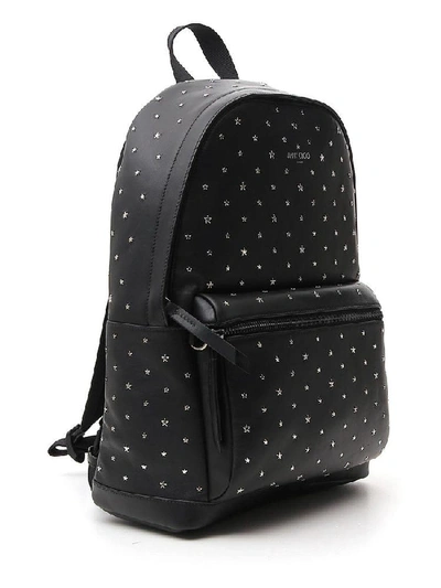 Shop Jimmy Choo Star Embellished Backpack In Black