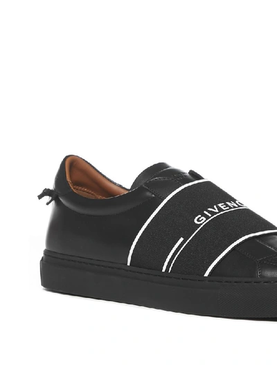 Shop Givenchy Logo Strapped Sneakers In Black