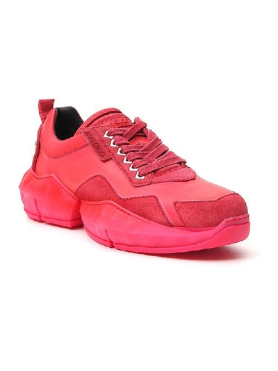 Shop Jimmy Choo Diamond Chunky Sole Sneakers In Pink