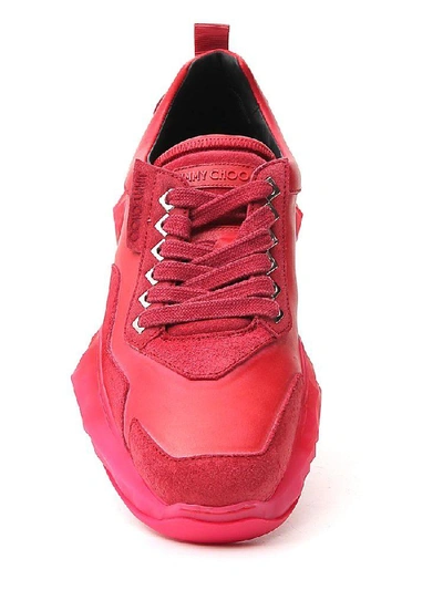 Shop Jimmy Choo Diamond Chunky Sole Sneakers In Pink