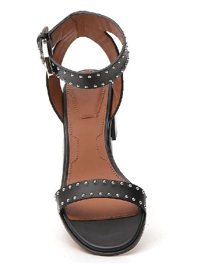 Shop Givenchy Studded Sandals In Black