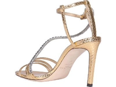 Shop Jimmy Choo Thaia 85 Sandals In Gold