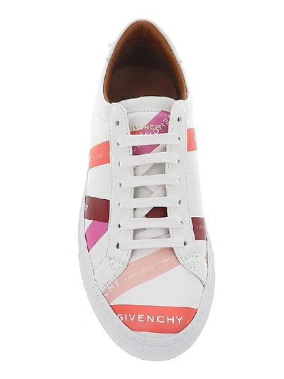 Shop Givenchy Logo Tape Print Sneakers In White