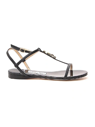 Shop Jimmy Choo Alodie Flat Sandals In Black